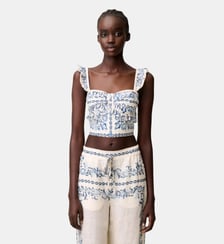 Top lin bustier volants Claudie Pierlot