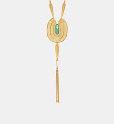 Collier sautoir   doré à l'or fin - Noor Satellite