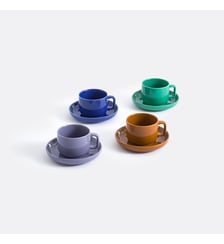 Lot de 4 tasses et sous-tasses en grès La Redoute Interieurs
