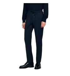 Pantalon élastiqué en laine Sandro