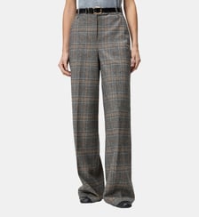 Pantalon large à carreaux Pinko
