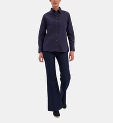 Chemise Maureen en coton marine à motifs Ines de la Fressange Paris