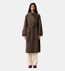 Manteau mi-long carreaux ceinture Claudie Pierlot