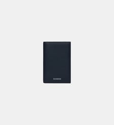 Porte-cartes pliable en cuir grainé Sandro