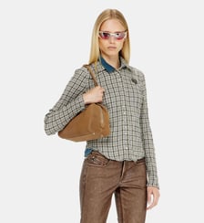 Chemise à carreaux effet seersucker Diesel