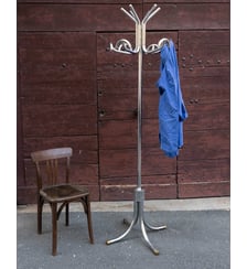 Porte-manteau vintage 70's en métal chromé Max N°471- Produit chiné Debongout
