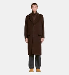 Manteau long en laine et cachemire Sandro