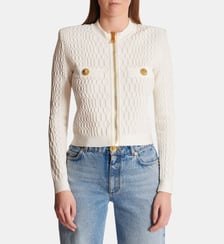 Veste en maille croco Balmain