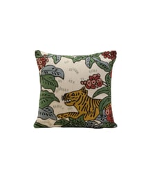Housse De Coussin  Coton rebrodé de point de chainette au motif animalier Madura