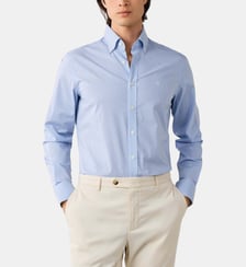 Chemise Coupe Ajustée Bi-Stretch À Carreaux Vichy Hackett London