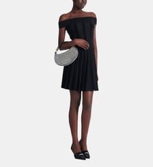 Jupe plissée en maille à paillettes Balmain