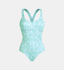 Maillot de bain une pièce bretelles croisées Seashells Vilebrequin