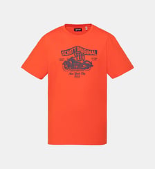 T-shirt imprimé logo moto vintage Schott