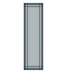 Chemin de table coton mélangé antitache motif jacquard gris anthracite Galerie des glaces argent Garnier Thiebaut