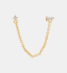 Boucle d'oreille chaîne pendante Frimas argent Nebuleuse Bijoux