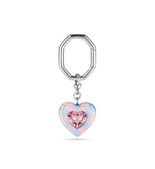 Porte-clés, Taille cœur, Cœur, Métal rhodié Swarovski
