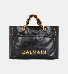 Sac Cabas 1945 Soft en cuir craquelé Balmain