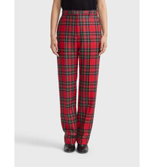 pantalon tailleur à carreaux tartan Agnès b.