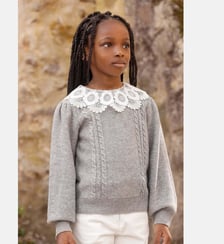 Pull -   laine col dentelle Tartine Et Chocolat