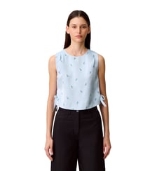 Top satin brodé Claudie Pierlot