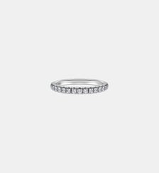 Anneau Eternity, Diamants de synthèse 0,4 ct tw, Forme ronde, Or blanc 18 carats Swarovski