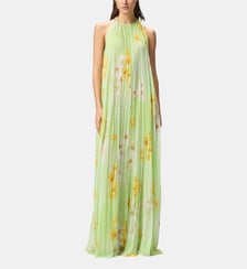 Robe longue plissée à imprimé floral Pinko