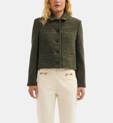 Veste en laine vierge à chevrons - JOYCE Pablo