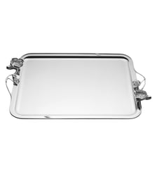 Plateau rectangulaire à anses en métal argenté - 53 x 42 cm - ANEMONE Christofle