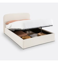 Lit coffre bouclette avec sommier relevable La Redoute Interieurs