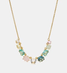 Collier fin 9 pierres la diamantine acqua azzura Les Néréides