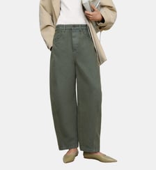 Pantalon en denim de coton, coupe « barrel fit » Adolfo Dominguez