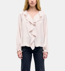 Chemise en satin à volants - LORI Gerard Darel