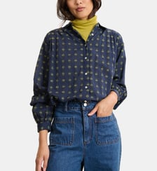 Chemise manches longues brodée en voile de coton TELMA Garance Paris