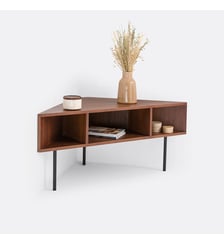 Meuble d'angle TV hifi, en plaqué noyer La Redoute Interieurs
