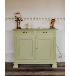 Buffet en bois vert Gilbert N°1883- Produit chiné Debongout