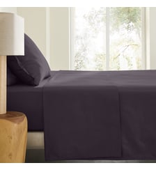 Drap plat en satin de coton lavé 200 fils AM.PM