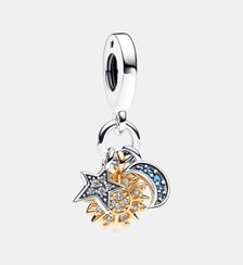 Charm Pendant Triple Céleste Bimatière Pandora