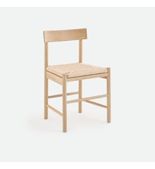 Chaise en chêne massif effet bois blanchi, assise en corde La Redoute Interieurs