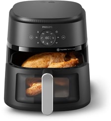 Airfryer NA231/00 Friteuse sans huile avec fenêtre de cuisson Noir/Argent, Série 2000 6.2L Philips