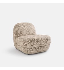 Fauteuil lounge compact, tissu bouclette motif léopard La Redoute Interieurs