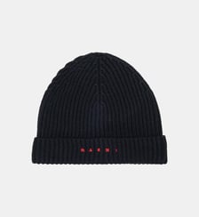 Bonnet côtelé avec logo Marni