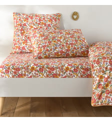 Drap-housse en coton lavé bonnet 25 cm La Redoute Interieurs