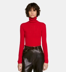 Pull col roulé torsadé à puce Sandro