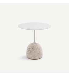 Bout de canapé marbre et métal fer Ø45 cm Balastro AM.PM