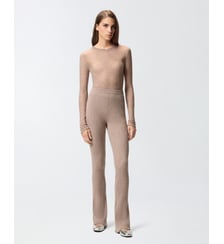 Pantalon long évasé en maille Pinko
