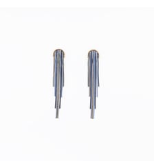 Boucles d'oreilles chaînes bleues Balaboosté