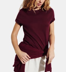 T-shirt droit en coton et cachemire Bompard
