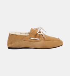 Chaussures bateau peau lainée Sandro