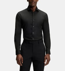 Chemise slim en coton mélangé BOSS
