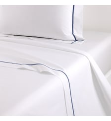 Drap plat en percale de coton Yves Delorme